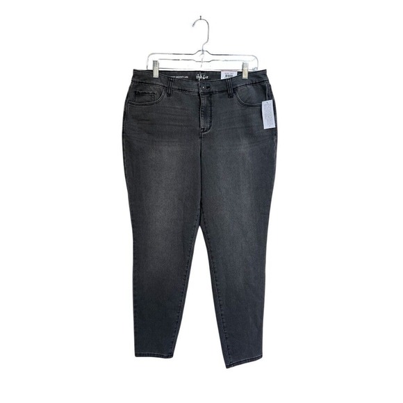 Style & Co Women's Dark Grey‎ Mid-Rise Skinny Leg Curvy Fit Jeans Size 12 - Picture 1 of 7